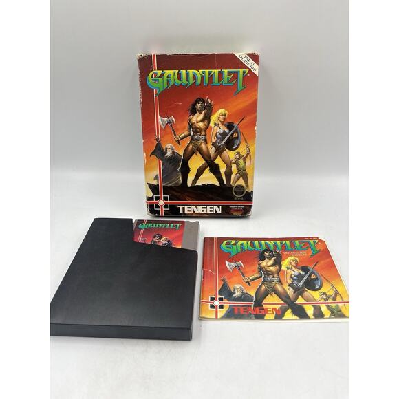Gauntlet - Nintendo NES Video Game Tengen Black Cartridge Complete CIB - Picture 2 of 16